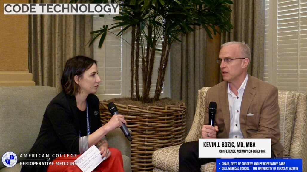 CODE speaking with Dr. Kevin J. Bozic, MD, MBA at the 4th Interdisciplinary Conference on Orthopedic Value Based Care 2020 CODE speaking with Dr. Kevin J. Bozic, MD, MBA at the 4th Interdisciplinary Conference on Orthopedic Value Based Care 2020