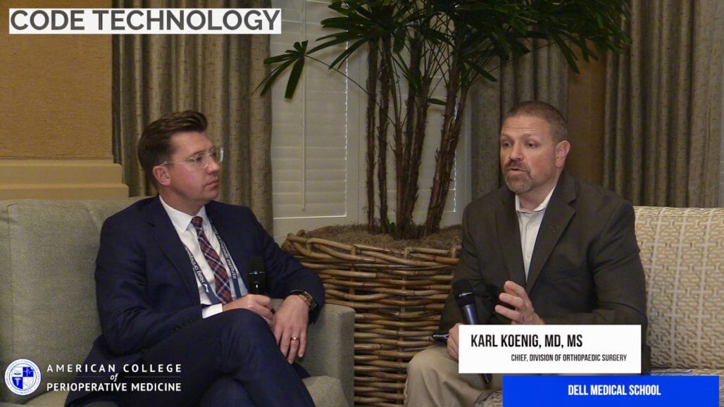 CODE speaking with Dr. Karl Koenig, MD, MS at the 4th Interdisciplinary Conference on Orthopedic Value Based Care 2020 CODE speaking with Dr. Karl Koenig, MD, MS at the 4th Interdisciplinary Conference on Orthopedic Value Based Care 2020