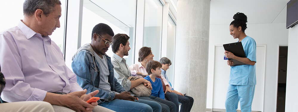 CY 2025 OPPS Final Rule Summary (MBG-046)-blog-image_2 Diverse patients getting screened for Social Drivers of Health (SDOH)