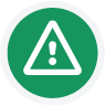 A green circle with a white triangle containing an exclamation mark in the center, representing a warning or alert symbol related to Information Transfer.