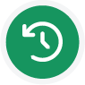 Green circle with a white clock icon and an arrow pointing counterclockwise, representing history, recent activity, or Information Transfer.